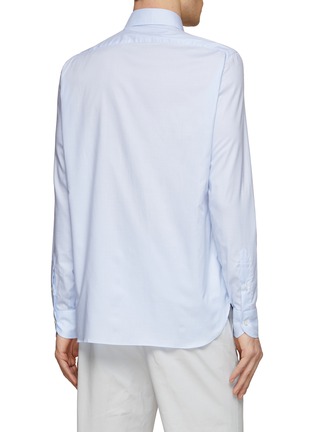 Back View - Click To Enlarge - LUIGI BORRELLI - NAPOLI - Spread Collar Cotton Shirt