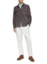 Figure View - Click To Enlarge - LUIGI BORRELLI - NAPOLI - Spread Collar Striped Cotton Shirt