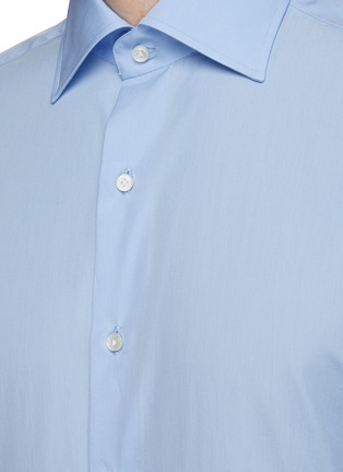  - LUIGI BORRELLI - NAPOLI - Spread Collar Cotton Shirt
