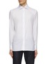 Main View - Click To Enlarge - LUIGI BORRELLI - NAPOLI - Spread Collar Cotton Twill Shirt