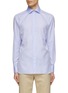Main View - Click To Enlarge - LUIGI BORRELLI - NAPOLI - Spread Collar Cotton Twill Shirt