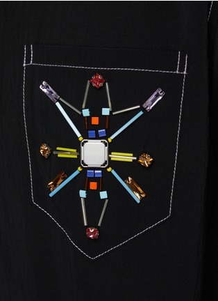  - STAFFONLY - Sequin Embellished Pocket Shirt