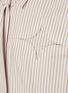  - STAFFONLY - Striped Star Pocket Tie Motif Cotton Shirt
