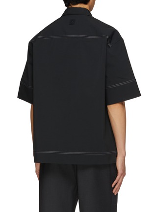 Back View - Click To Enlarge - STAFFONLY - Sequin Embellished Polo Shirt