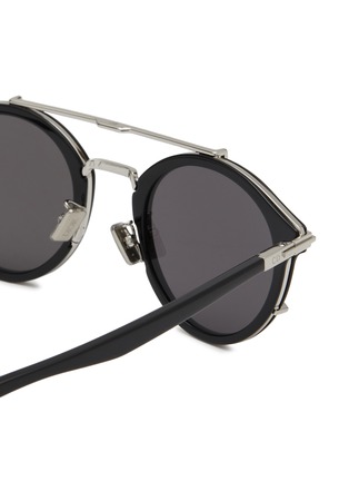 Detail View - Click To Enlarge - DIOR - DiorBlacksuit R7U Round Metal Sunglasses