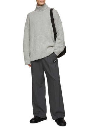 Figure View - Click To Enlarge - FEAR OF GOD - High Neck Relaxed Fit Jacquard Sweater