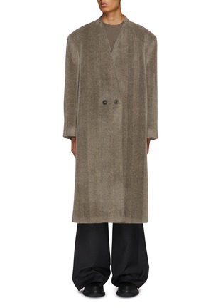 Main View - Click To Enlarge - FEAR OF GOD - Melange Wool Relaxed Wool Overcoat