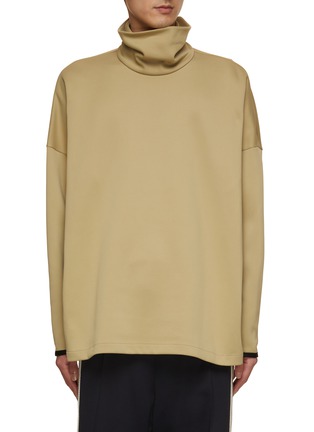 Main View - Click To Enlarge - FEAR OF GOD - Split High Neck Long Sleeved Top