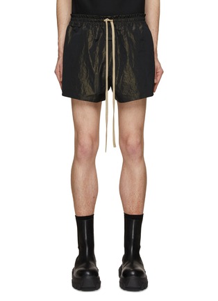 Main View - Click To Enlarge - FEAR OF GOD - Contrasting Drawstring Waist Wrinkled Running Shorts