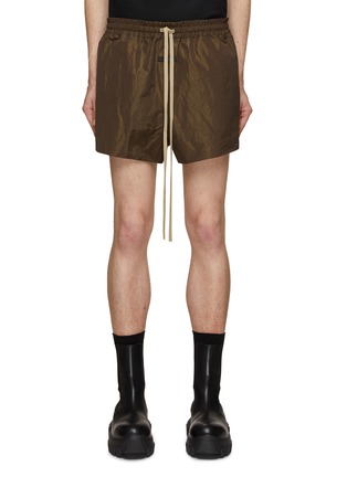 Main View - Click To Enlarge - FEAR OF GOD - Contrasting Drawstring Waist Wrinkled Running Shorts