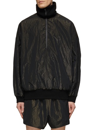 Main View - Click To Enlarge - FEAR OF GOD - Wrinkled Half Zip High Neck Track Jacket