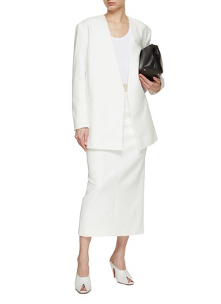 Figure View - Click To Enlarge - TOVE - Saunders Collarless Single Breasted Blazer