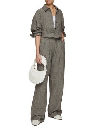 Figure View - Click To Enlarge - TOVE - Amadine Wide Textured Linen Pants