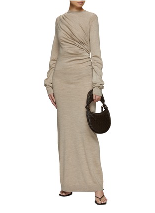 Figure View - Click To Enlarge - TOVE - Alice Gathered Front Maxi Dress