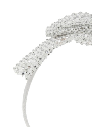Detail View - Click To Enlarge - MAISON MICHEL - Kety Strass Embellished Mesh Bow Headband