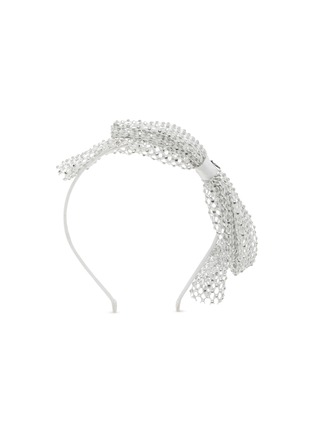 Main View - Click To Enlarge - MAISON MICHEL - Kety Strass Embellished Mesh Bow Headband