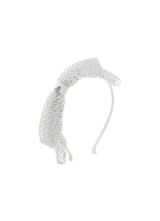 Figure View - Click To Enlarge - MAISON MICHEL - Kety Strass Embellished Mesh Bow Headband