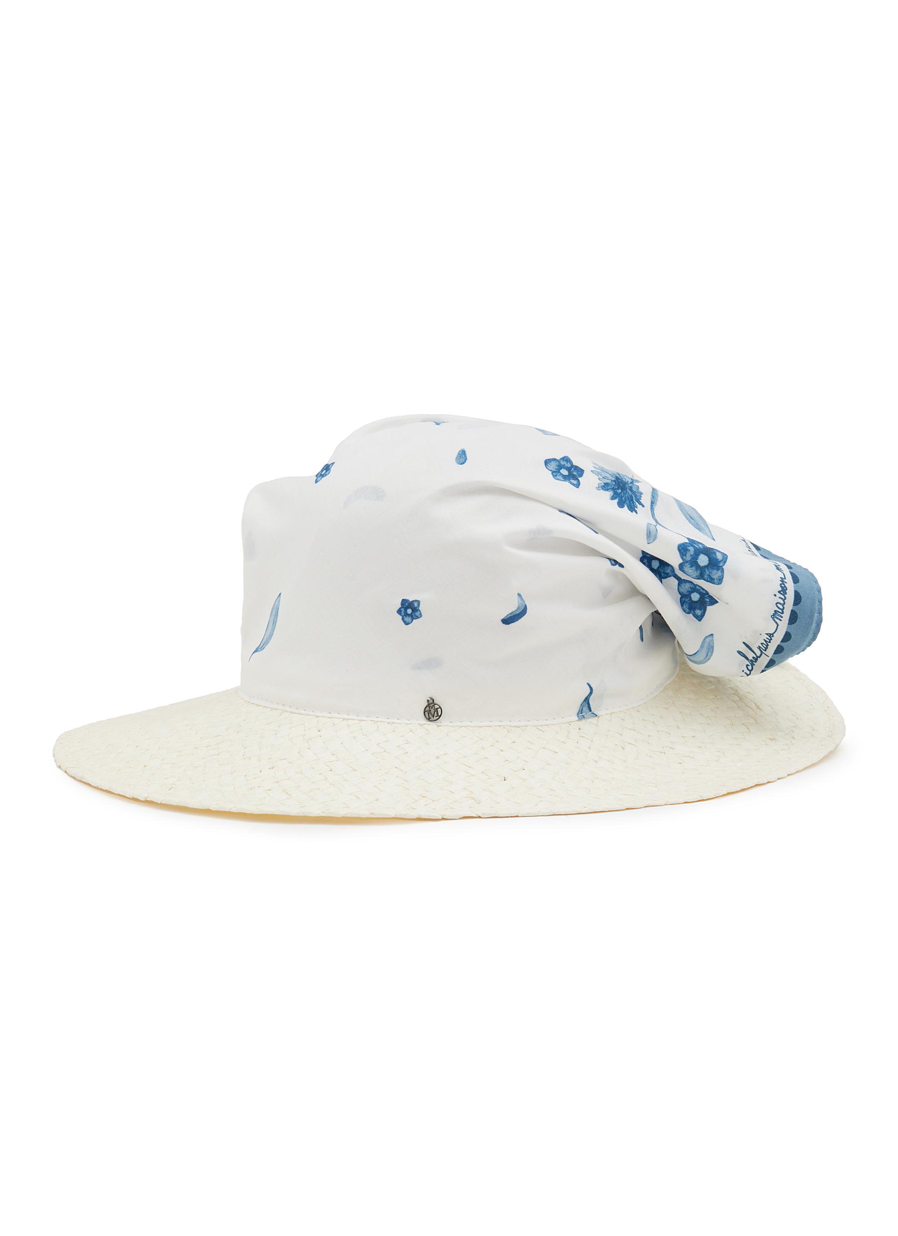 Linette Floral Print Cotton Visor Hat