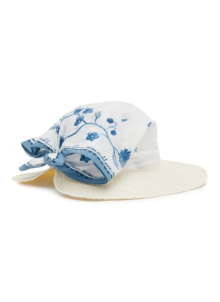 Figure View - Click To Enlarge - MAISON MICHEL - Linette Floral Print Cotton Visor Hat