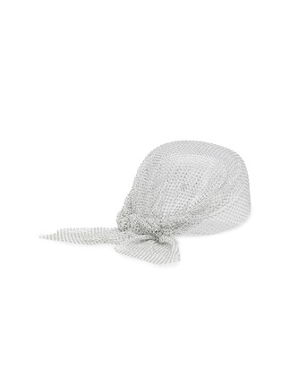Figure View - Click To Enlarge - MAISON MICHEL - Riri Rhinestone Embellished Mesh Hat
