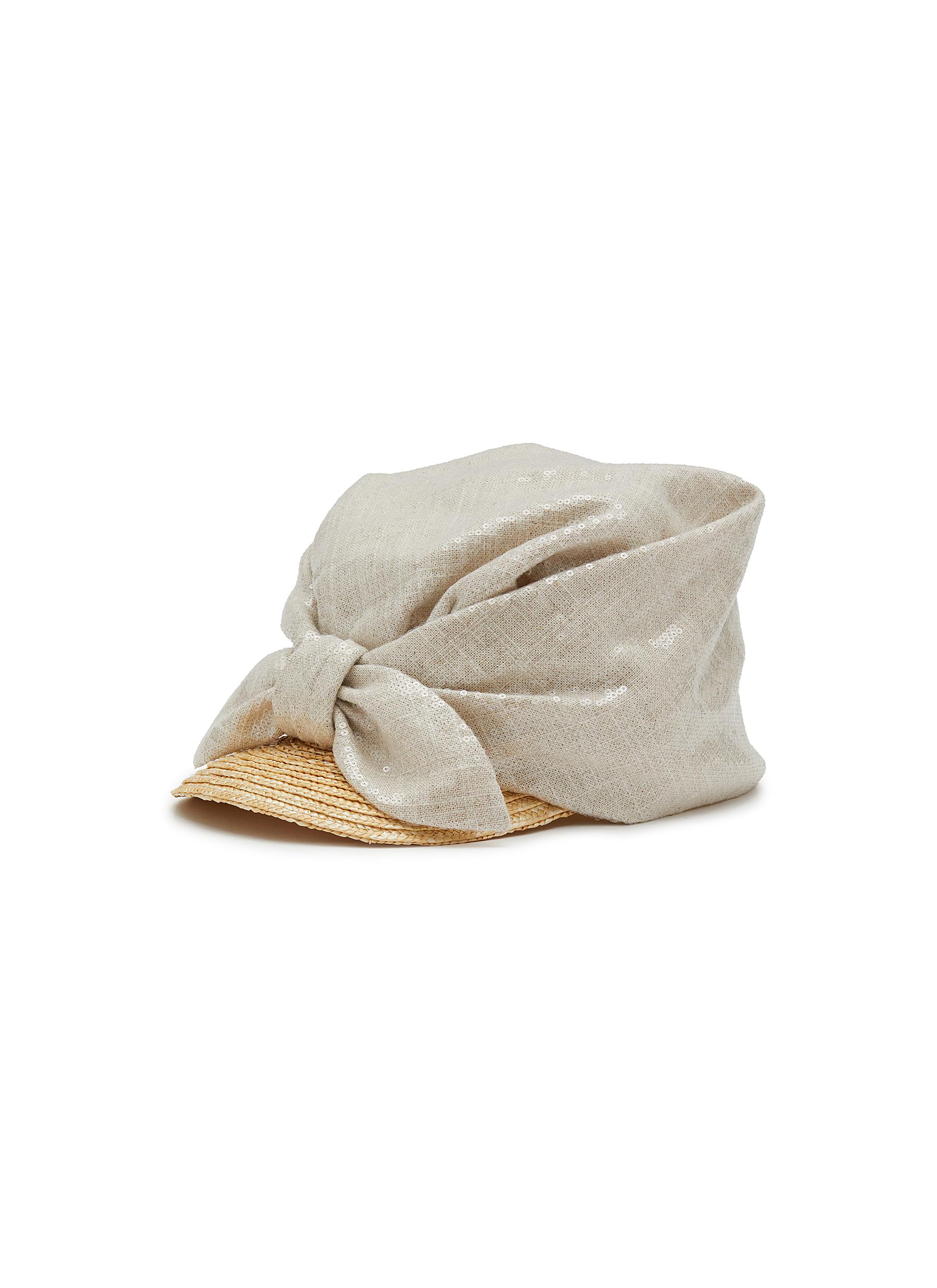 Bella Sequin Embellished Straw Hat