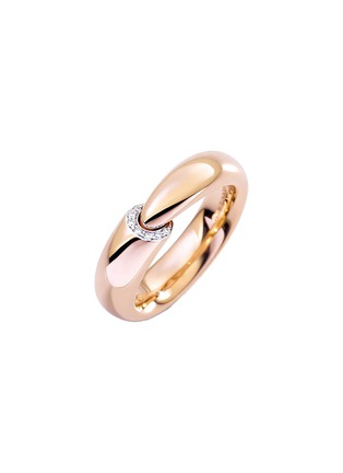 Main View - Click To Enlarge - VHERNIER - Calla 18K Rose Gold Diamond Midi Ring — Size 52