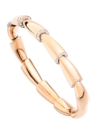 Main View - Click To Enlarge - VHERNIER - Calla 18K Rose Gold Diamond Midi Bracelet — 15cm