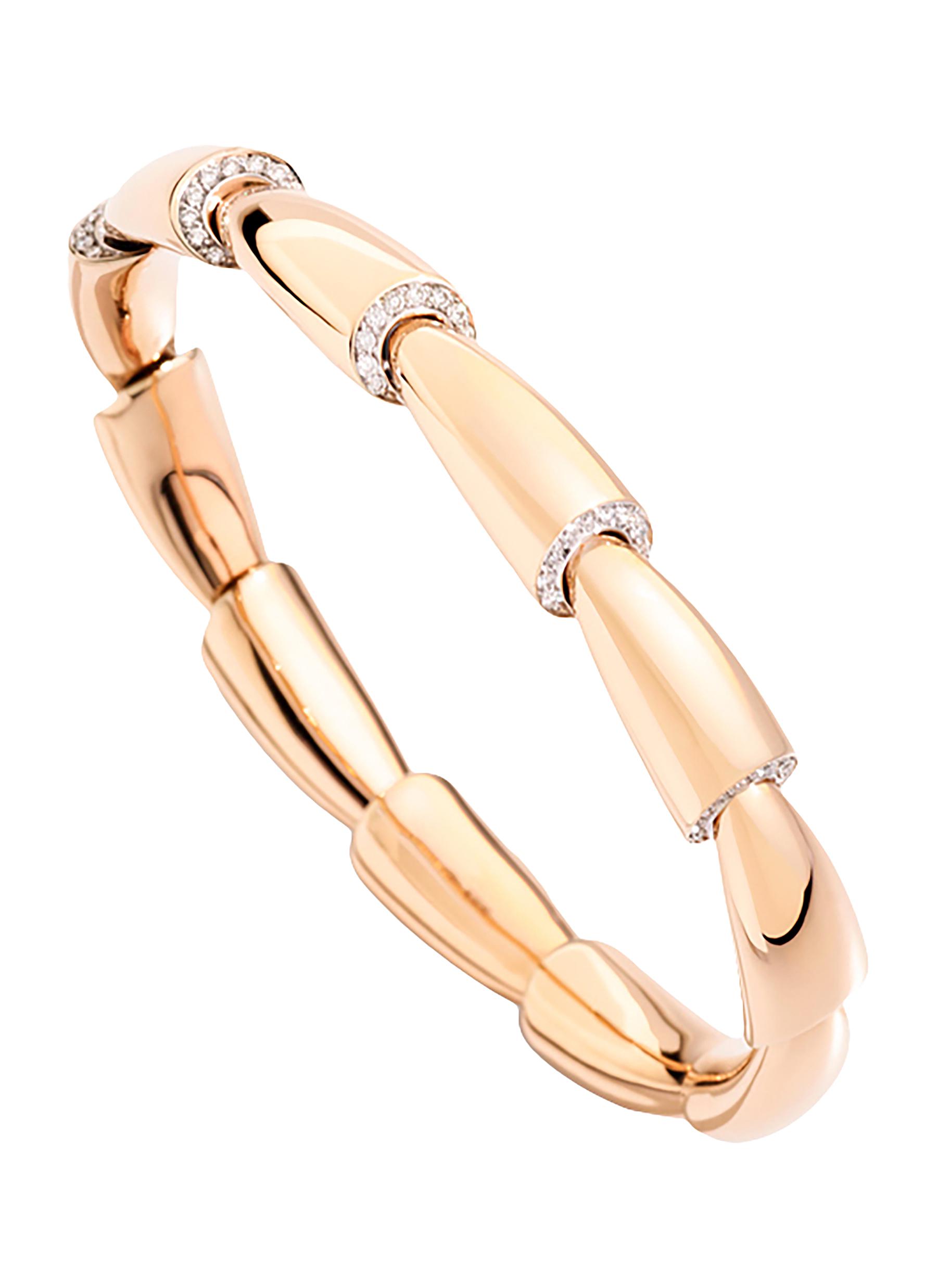 Calla 18K Rose Gold Diamond Midi Bracelet — 15cm