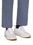 THOM BROWNE  - Suede Panel Low Top Lace Up Sneakers