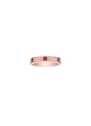 Main View - Click To Enlarge - LC COLLECTION JEWELLERY - 18K Rose Gold Brown Diamond Ring — Size US 7