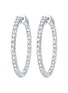 Main View - Click To Enlarge - LC COLLECTION JEWELLERY - 18K White Gold Diamond Hoop Earrings
