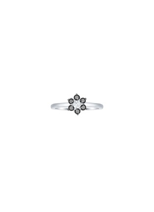 Main View - Click To Enlarge - LC COLLECTION JEWELLERY - 18K White Gold Black Diamond Ring — US 7