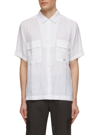Main View - Click To Enlarge - C.P. COMPANY - Linen Button Up Shirt