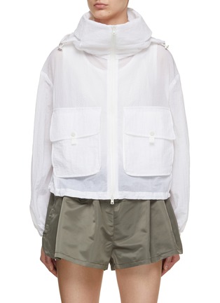 Main View - Click To Enlarge - HERNO - Hooded Ripstop Stand Collar Jacket