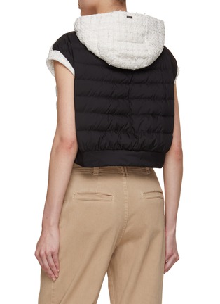 Back View - Click To Enlarge - HERNO - Zip Up Tweed Puffer Gilet