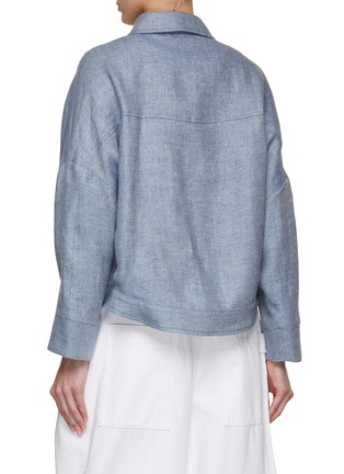 Back View - Click To Enlarge - HERNO - Linen Shirt Jacket