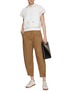 Figure View - Click To Enlarge - HERNO - Drawstring Waist Cropped Nylon Pants