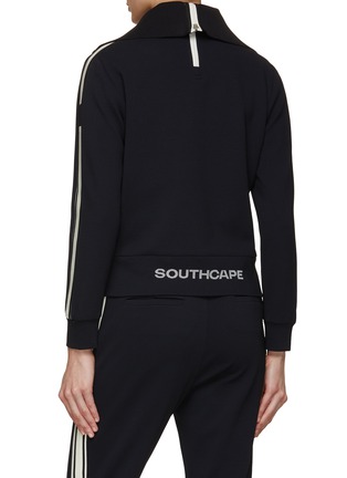 Back View - Click To Enlarge - SOUTHCAPE - Ripped Side Band Zip Up Hoodie