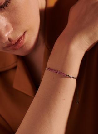 Detail View - Click To Enlarge - JOHN HARDY - Classic Chain Sterling Silver Ruby Mini Chain Bracelet — Size S-M
