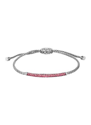 Main View - Click To Enlarge - JOHN HARDY - Classic Chain Sterling Silver Ruby Mini Chain Bracelet — Size S-M