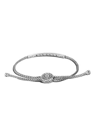 Detail View - Click To Enlarge - JOHN HARDY - Classic Chain Sterling Silver Garnet Mini Chain Bracelet — Size S-M
