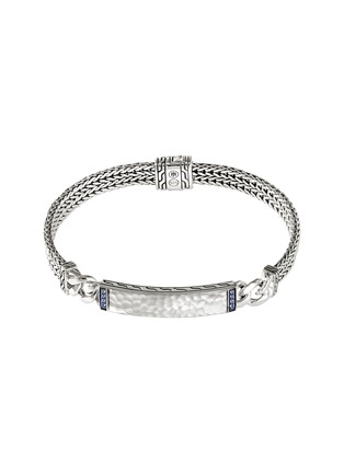 Main View - Click To Enlarge - JOHN HARDY - Classic Chain Sterling Silver Black Sapphire Spinel ID Bracelet — Size UM