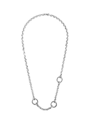 Main View - Click To Enlarge - JOHN HARDY - Classic Chain Sterling Silver Amulet Connector Knife Edge Necklace — Size 20