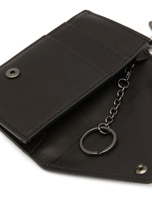 Detail View - Click To Enlarge - DISCORD YOHJI YAMAMOTO - Triangle Leather Flap Wallet