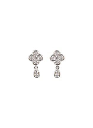 Main View - Click To Enlarge - LC COLLECTION JEWELLERY - 18K White Gold Diamond Earrings