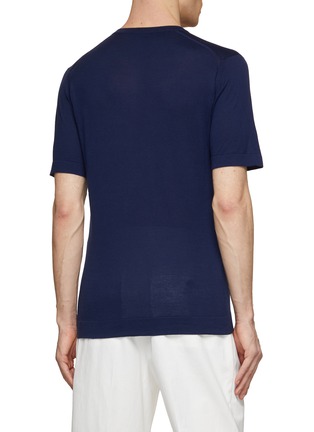 Back View - Click To Enlarge - JOHN SMEDLEY - Sea Island Cotton Lorca T-shirt