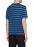 Back View - Click To Enlarge - JOHN SMEDLEY - Sea Island Cotton Stripes Allan T-shirt