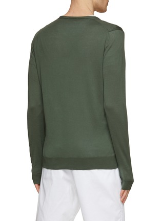 Back View - Click To Enlarge - JOHN SMEDLEY - Whitchurch Sea Isalnd Cotton Cardigan