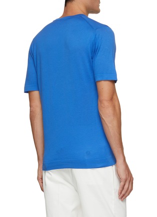 Back View - Click To Enlarge - JOHN SMEDLEY - Lorca Sea Island Cotton T-Shirt