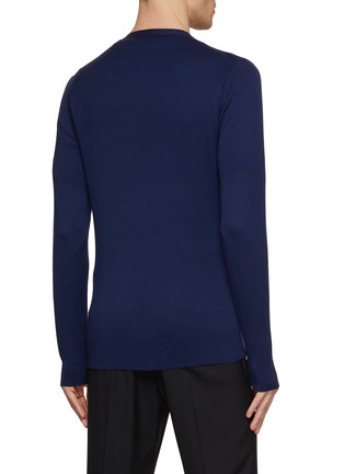 Back View - Click To Enlarge - JOHN SMEDLEY - Sea Island Cotton Whitchurch Cardigan